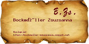 Bockmüller Zsuzsanna névjegykártya